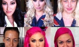 Galeria reúne atrizes pornô antes e depois da maquiagem